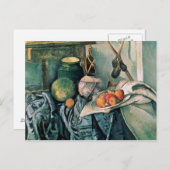 Paul Cezanne | Stillleben mit Pitcher und Aubergi Postkarte (Vorne/Hinten)