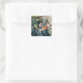 Paul Cezanne | Stillleben mit Pitcher und Aubergi Quadratischer Aufkleber (Tasche)