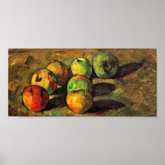 Paul Cezanne - Stillleben mit sieben Äpfeln Poster (Vorne)