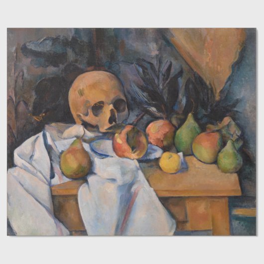 Paul Cezanne - Stillleben mit Skull Geschenkpapier (Flach)