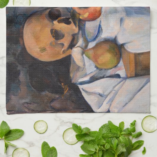 Paul Cezanne - Stillleben mit Skull Geschirrtuch (Gefaltet)