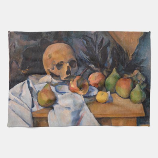 Paul Cezanne - Stillleben mit Skull Geschirrtuch (Horizontal)