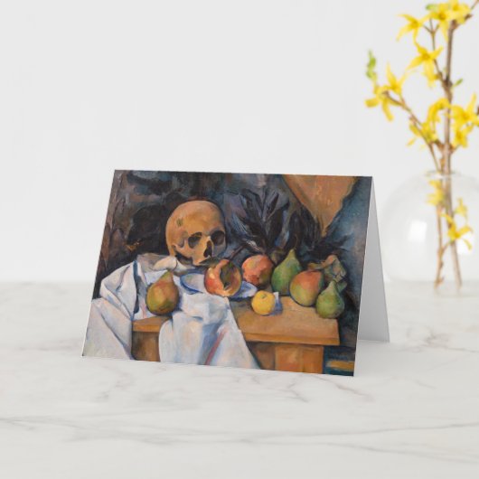 Paul Cezanne - Stillleben mit Skull Karte (Gelbe Blume)