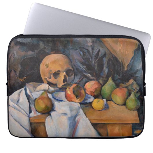 Paul Cezanne - Stillleben mit Skull Laptopschutzhülle (Vorderseite)