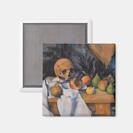 Paul Cezanne - Stillleben mit Skull Magnet (Vorderseite/Rückseite)