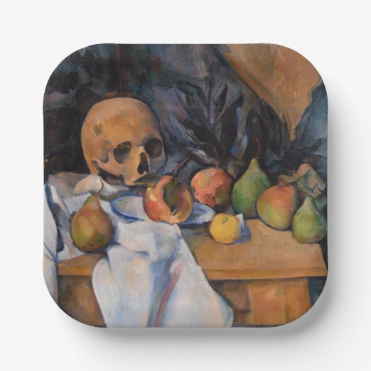 Paul Cezanne - Stillleben mit Skull Pappteller (Vorderseite)