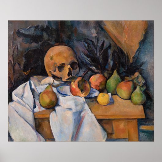 Paul Cezanne - Stillleben mit Skull Poster (Vorne)