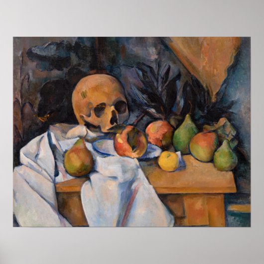 Paul Cezanne - Stillleben mit Skull Poster (Vorne)
