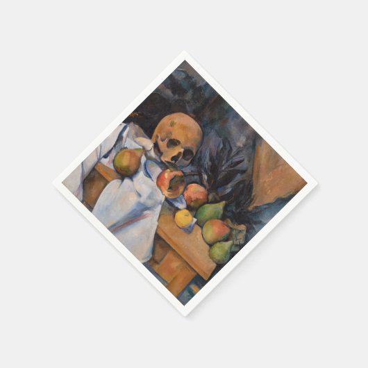 Paul Cezanne - Stillleben mit Skull Serviette (Ecke)