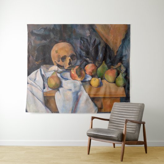 Paul Cezanne - Stillleben mit Skull Wandteppich (Beispiel (Horizontal))