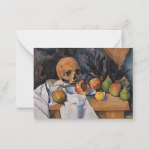 Paul Cezanne - Stillleben mit Totenkopf Mitteilungskarte