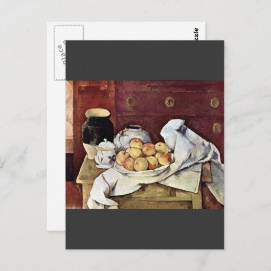 Paul Cezanne - Stillleben Postkarte (Vorne/Hinten)