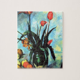 Paul Cezanne - Stillleben-Vase mit Tulpen Puzzle