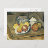 Paul Cezanne - Straw-Trimmed Vase, Sugar Bowl Postkarte (Vorne/Hinten)