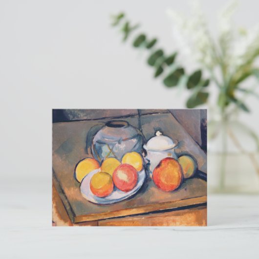 Paul Cezanne | Strohvase Postkarte (Stehend Vorderseite)