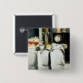 Paul Cezanne| The Black Marble Clock, c.1870 Button (Vorne & Hinten)