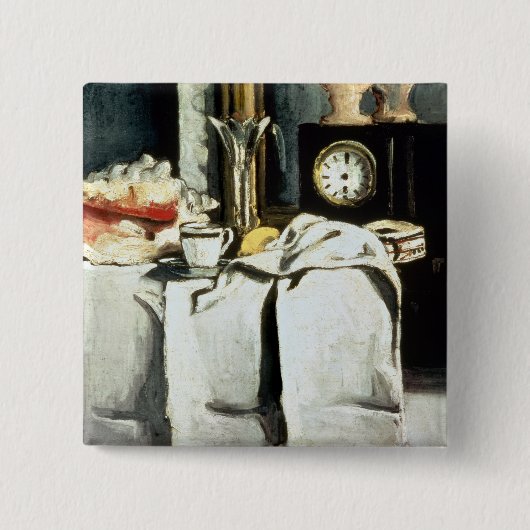 Paul Cezanne| The Black Marble Clock, c.1870 Button (Vorderseite)