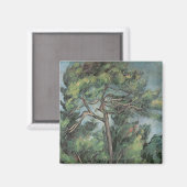 Paul Cezanne | The Large Pine, c.1889 Magnet (Vorderseite/Rückseite)