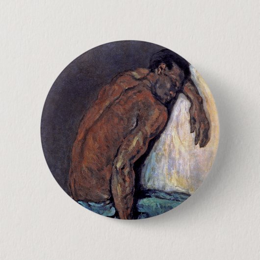 Paul Cezanne - The Negro Scipio Fine Art Malerei Button (Vorderseite)