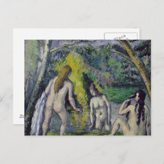 Paul Cezanne | The Three Bathers, c.1879-82 Postkarte (Vorne/Hinten)