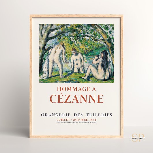Paul Cézanne Three Bathers Impressionistin Art Pri Poster