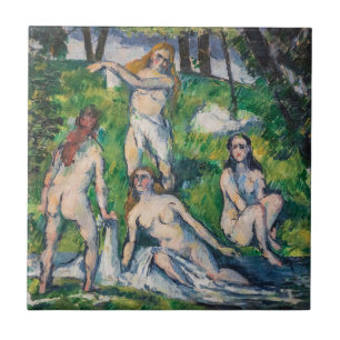 Paul Cezanne - Vier Badende Fliese