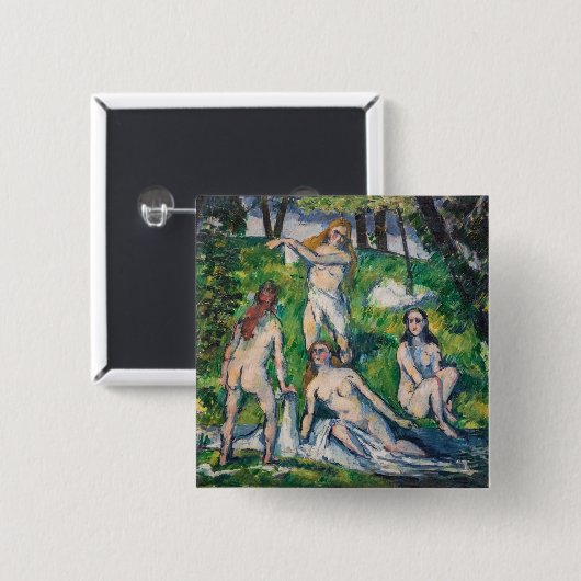 Paul Cezanne - Vier Bathers Button (Vorne & Hinten)