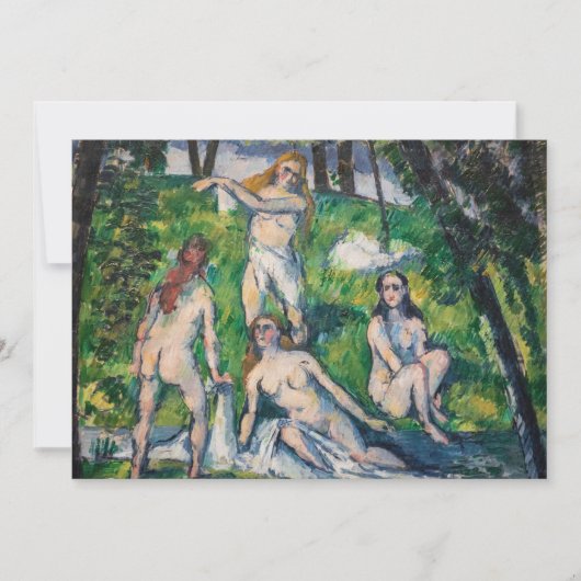 Paul Cezanne - Vier Bathers Dankeskarte (Vorderseite)