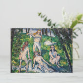 Paul Cezanne - Vier Bathers Dankeskarte (Stehend Vorderseite)