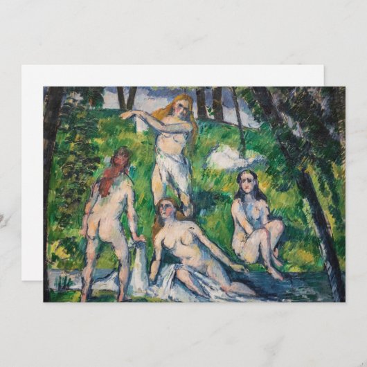 Paul Cezanne - Vier Bathers Dankeskarte (Vorne/Hinten)