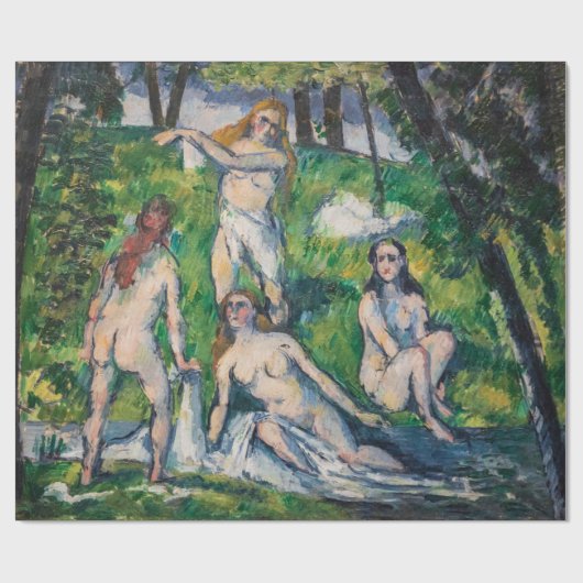 Paul Cezanne - Vier Bathers Geschenkpapier (Flach)