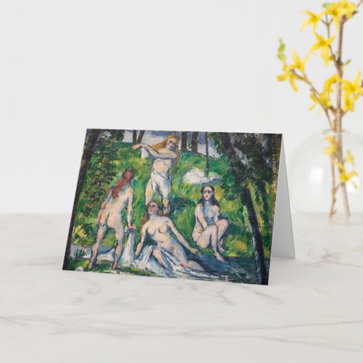 Paul Cezanne - Vier Bathers Karte (Gelbe Blume)
