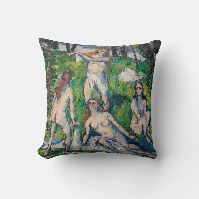 Paul Cezanne - Vier Bathers Kissen (Vorderseite)