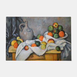 Paul Cezanne - Vorhang, Jug und Fruchtschale Fußmatte