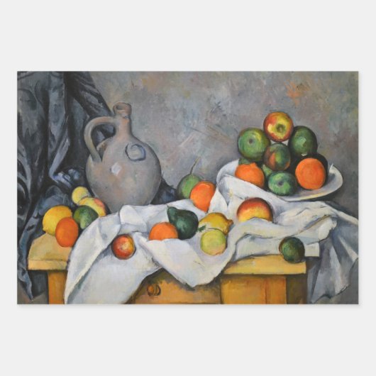 Paul Cezanne - Vorhang, Jug und Fruchtschale Geschenkpapier Set (Vorderseite 2)