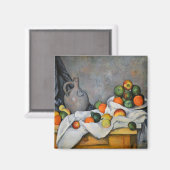 Paul Cezanne - Vorhang, Jug und Fruchtschale Magnet (Vorderseite/Rückseite)