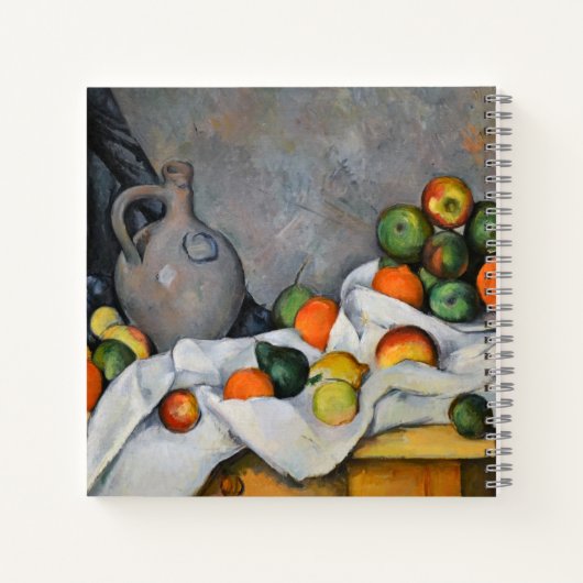 Paul Cezanne - Vorhang, Jug und Fruchtschale Notizblock (Rückseite)