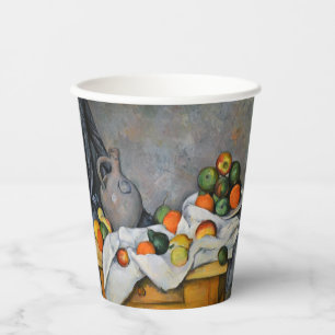 Paul Cezanne - Vorhang, Jug und Fruchtschale Pappbecher