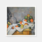 Paul Cezanne - Vorhang, Jug und Fruchtschale Serviette (Vorderseite)