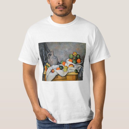 Paul Cezanne - Vorhang, Jug und Fruchtschale T-Shirt (Vorderseite)