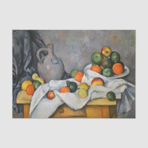 Paul Cezanne - Vorhang, Krug und Obstschale Seidenpapier
