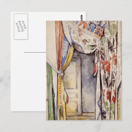 Paul Cezanne - Vorhänge Postkarte (Vorne/Hinten)