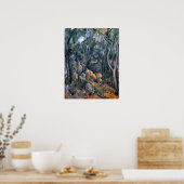 Paul Cezanne - Wald in den Höhlen Poster (Küche)