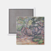 Paul Cezanne | Wald mit Felsen, 1893 Magnet (Vorderseite/Rückseite)