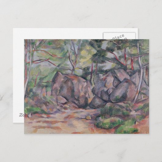 Paul Cezanne | Wald mit Felsen, 1893 Postkarte (Vorne/Hinten)