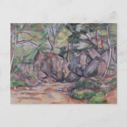 Paul Cezanne | Wald mit Felsen, 1893 Postkarte (Vorderseite)