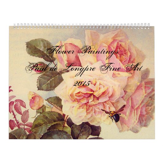 Paul de Longpre Fine Art Blumen Kalender (Titelbild)
