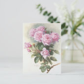 Paul_de_Longpré_-_Rose_und_Hummeln,_1899 Postkarte (Stehend Vorderseite)