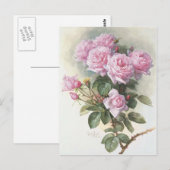 Paul_de_Longpré_-_Rose_und_Hummeln,_1899 Postkarte (Vorne/Hinten)