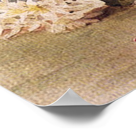 Paul-De-Longpre-Rote Rosen Bouquet, Resizable Poster (Ecke)